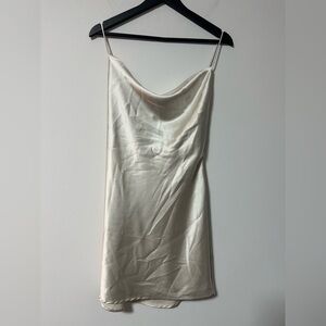 Le Lis Ivory Satin Gown